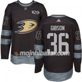 Dresovi Anaheim Ducks John Gibson 36 1917-2017 100th Anniversary Adidas Crna Authentic - Muške